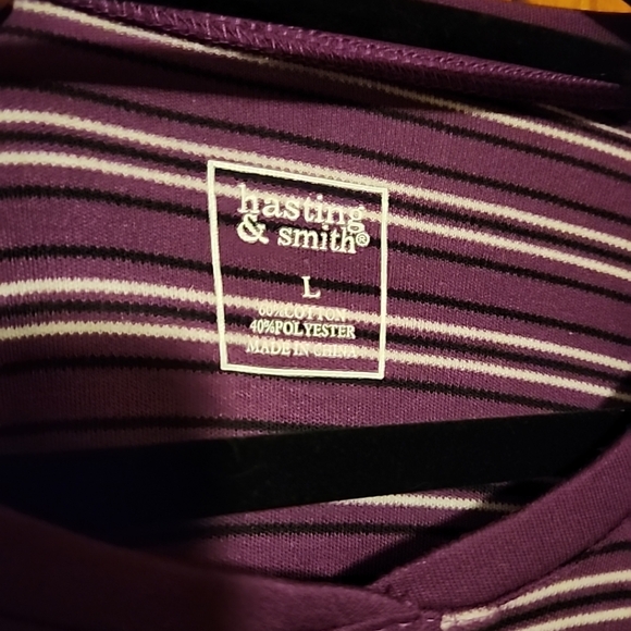 hasting & smith 1/3 button long sleeve tagless top size large - NWT - Picture 2 of 9